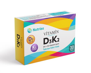 NUTRİES VİTAMİN D3K2 30 TABLET #1